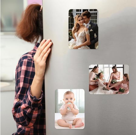 sample 3 Custom Rectangle Photo Magnet | Personalized Fridge Magnet
