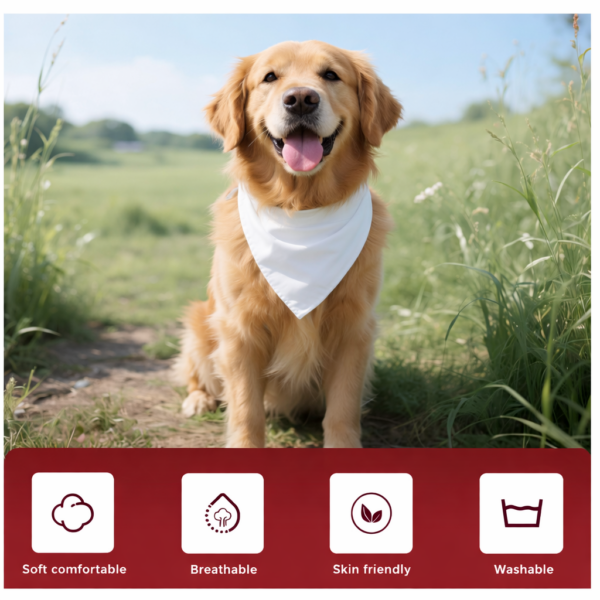 ChatGPT Image Feb 21, 2026, 04_30_41 PM Personalized Dog Bandana – Custom Pet Name & Photo Sublimation Scarf