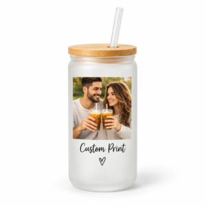 Custom Frosted Glass Tumbler | Personalized 16oz Cup